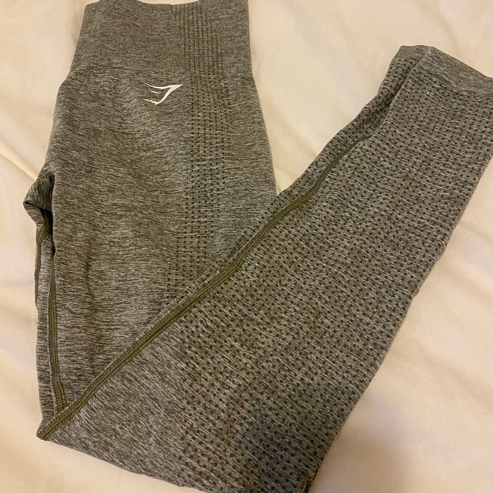 Gymshark Vital Seamless Khaki Marl - Picture 3 of 7